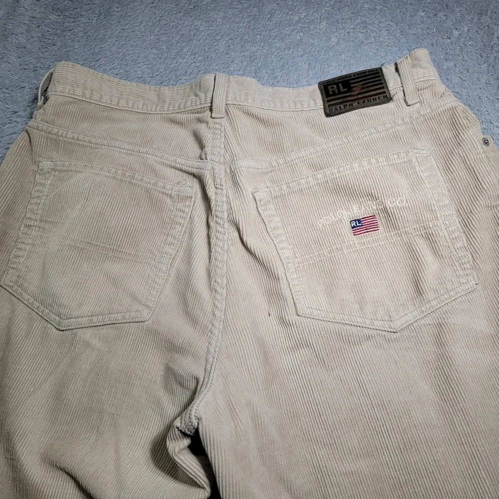 Polo Jeans Company Ralph Lauren Corduroy Pants Men's Size 36x34 Fit (36x32)